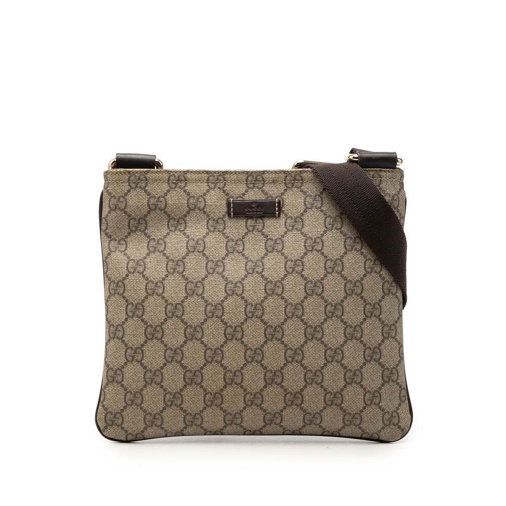 Gucci Zip Top Messenger Bag Gg Coated #311633G80B